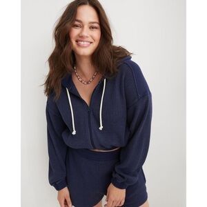 AERIE waffle zip up